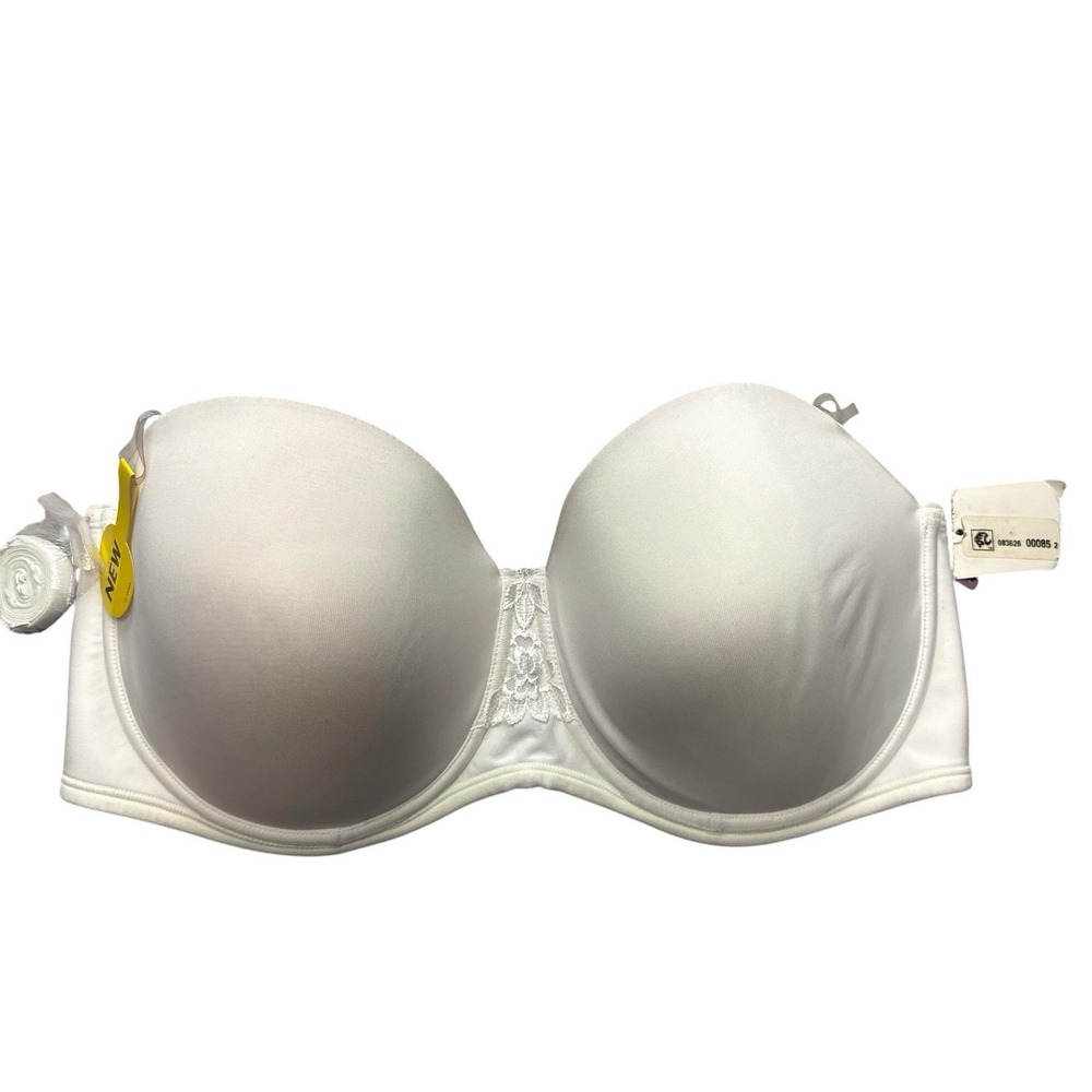 Vanity Fair Womens Bra 40D White Strapless Underwire Full Coverage